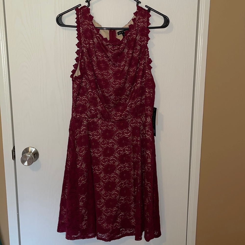 As U Wish maroon dress, size X-Large, new with